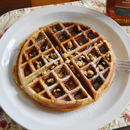 Brown Butter Spiced Belgian Waffles