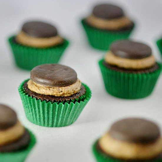 Thin Mint Truffle Cupcakes