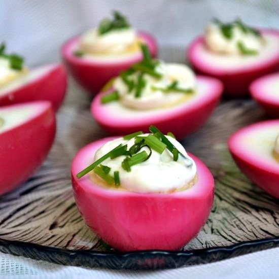 Pickled-Beet Deviled Eggs