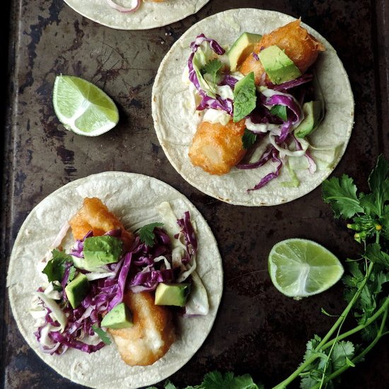 Beer Battered Fish Tacos