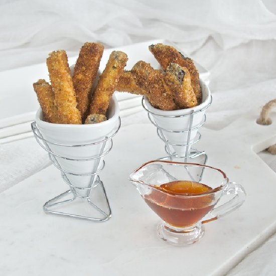 Eggplant fritters with honey