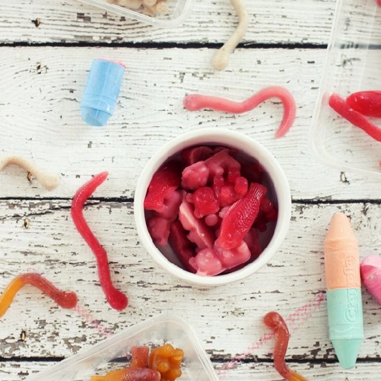 Homemade Gummy Bears and Snakes