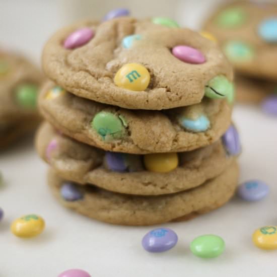 Soft and Chewy M&M Easter Cookies