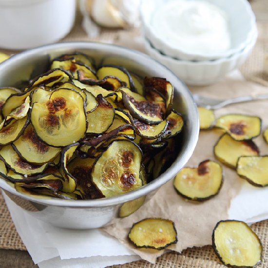 Salt & vinegar zucchini chips