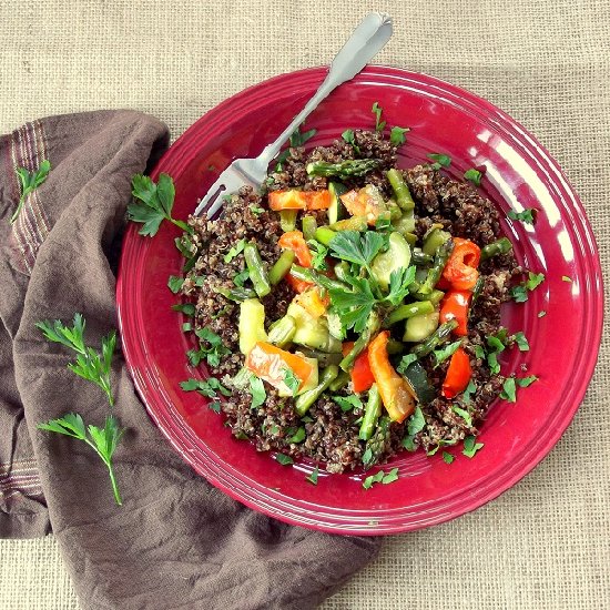 Garlic Lemon Veggies and Quinoa