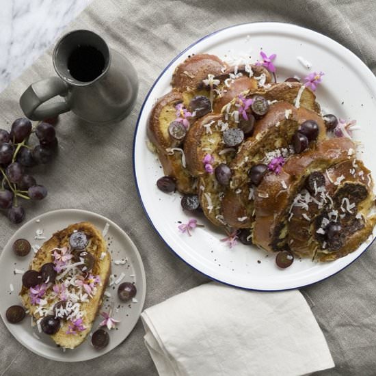 Coconut Milk Challah French Toast