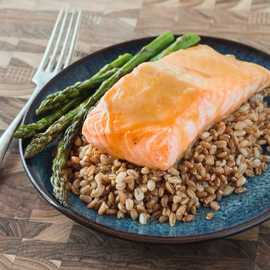 Maple Dijon Glazed Salmon