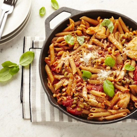 Tomato Basil Chicken Pasta