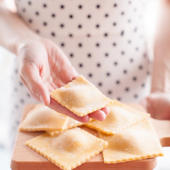 Roasted Carrot & Mascarpone Ravioli