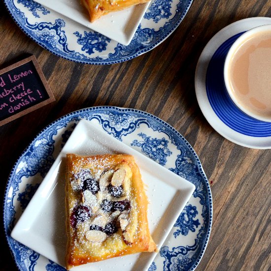 Almond Blueberry Cream Cheese Danish