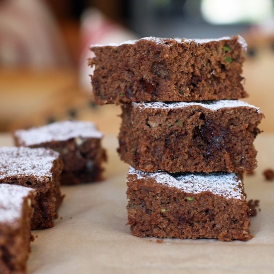 Chocolate Zucchini + Banana Bars