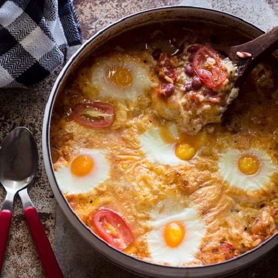 Eggs Baked in Chipotle Sauce