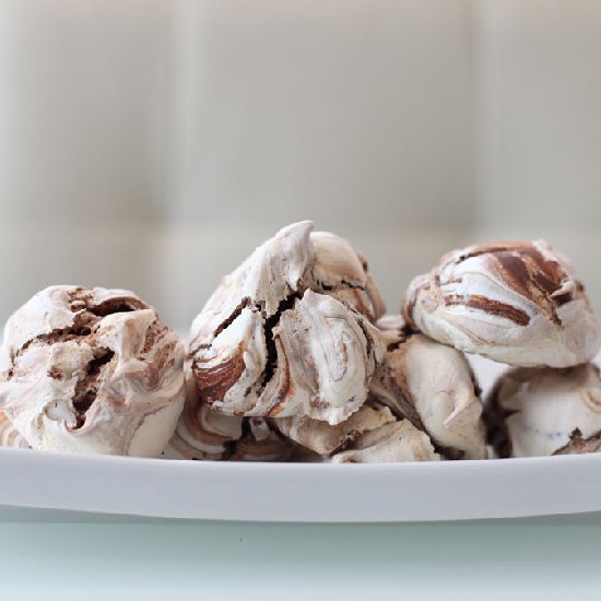 Passover Chocolate Swirl Meringues