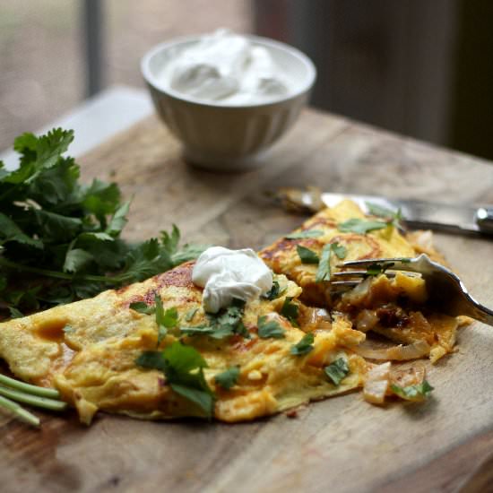 Cheddar Chipotle Stuffed Omelet