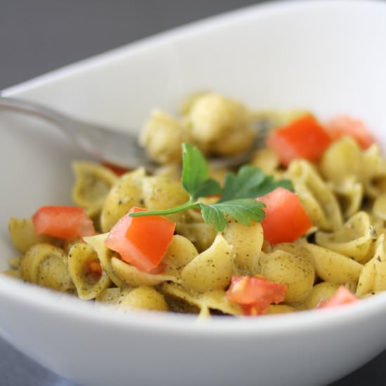 Messy Noodles with Pesto