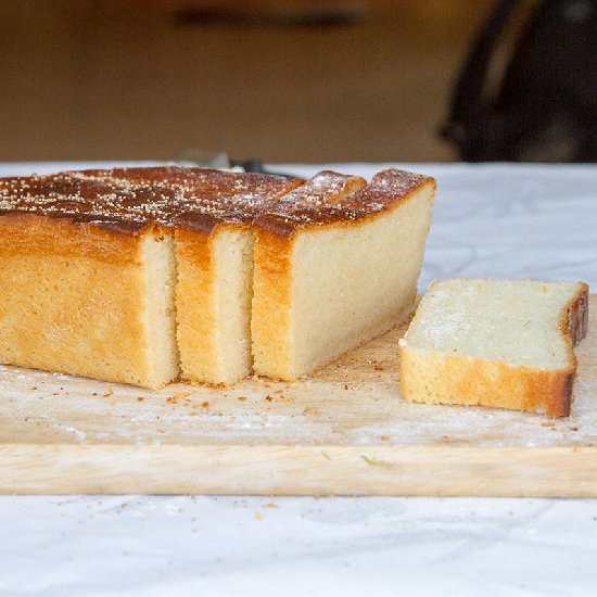 White loaf bread with poppy seeds