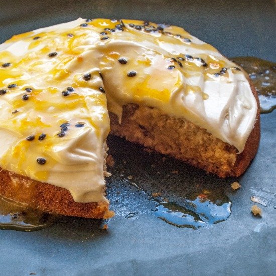 Vanilla passionfruit cake