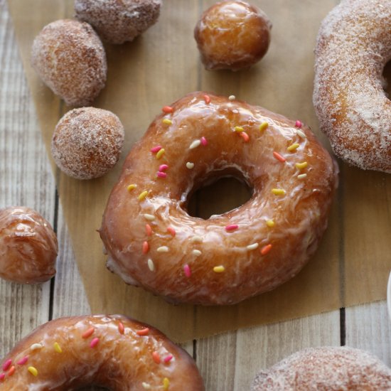 Orange Fennel Cake Doughnuts