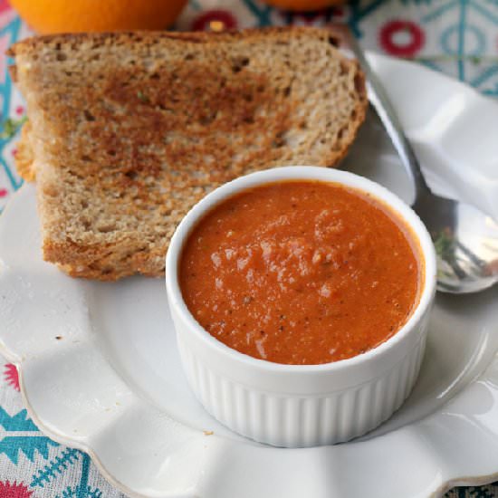 Fire-roasted tomato orange soup