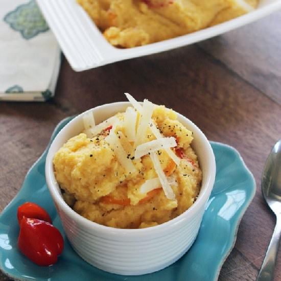 Creamy Manchego Polenta w/ Peppers