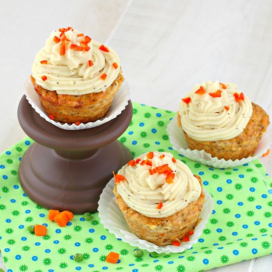 Meatloaf and Mashed Potato Cupcakes