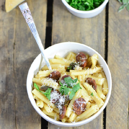 Pasta with Sage-Butter and Sausage