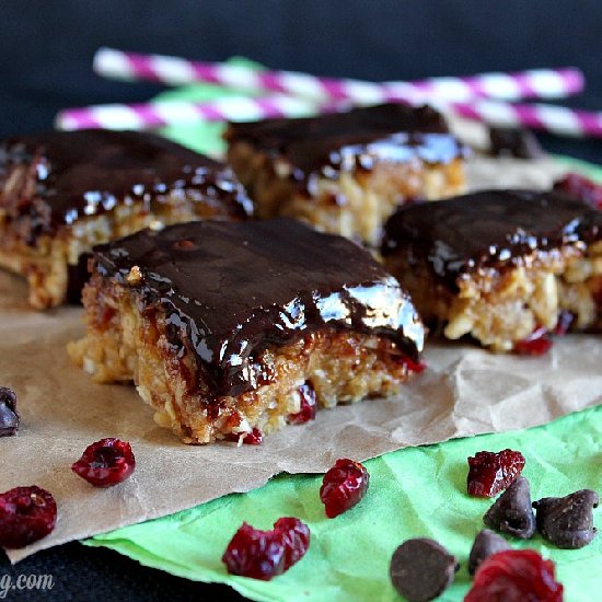 Gooey Oatmeal Cranberry Bars