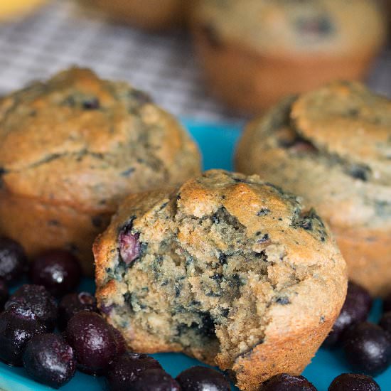 Vegan Banana Blueberry Muffins