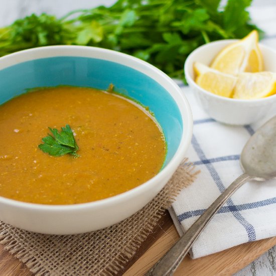 Slow Cooker Red Lentil Soup (Dal)