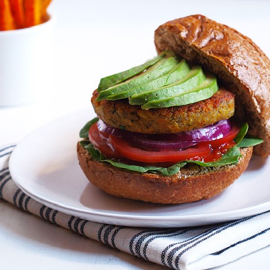 Quinoa and chickpea burgers