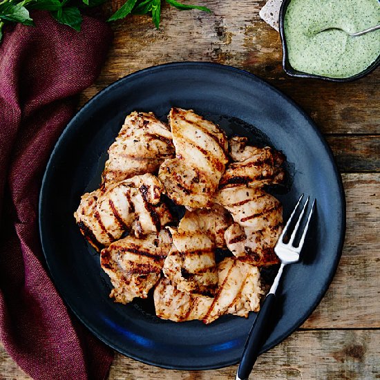 Greek grilled chicken thigh