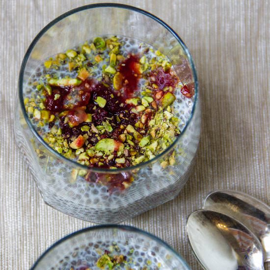 Chia seed pudding + prickly pears