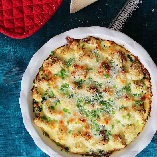 Cauliflower & spinach gratin