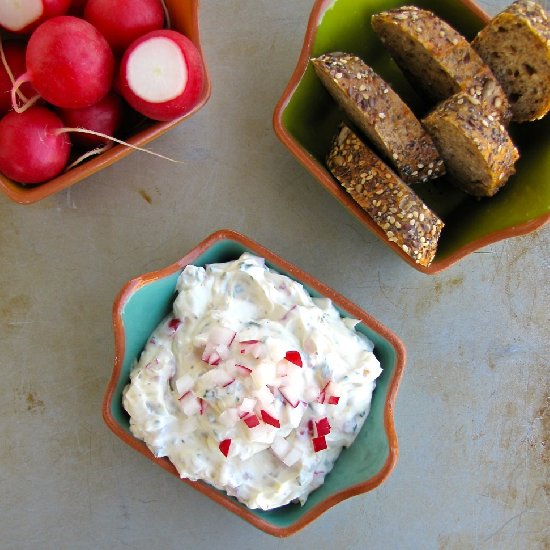 Radish Cream Cheese Spread