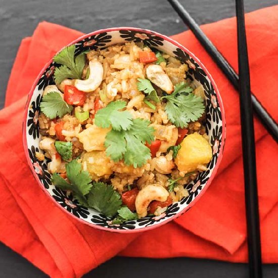 Vegetable Fried Rice With Pineapple