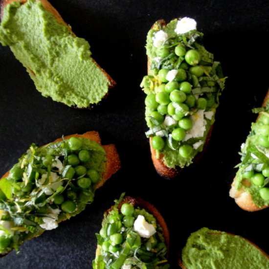 Springtime Pea Crostini