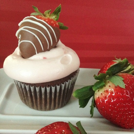 Chocolate Strawberry Cupcakes