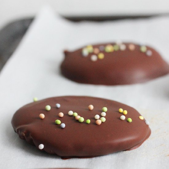 Dark Chocolate Almond Butter Eggs