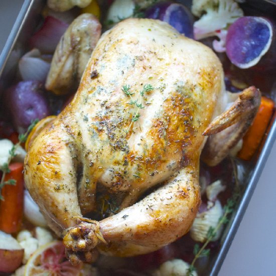 Roasted Chicken & Rainbow Veggies