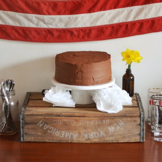 Yellow Cake with Chocolate Frosting