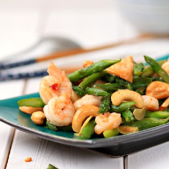 Asparagus and Shrimp Stir-Fry