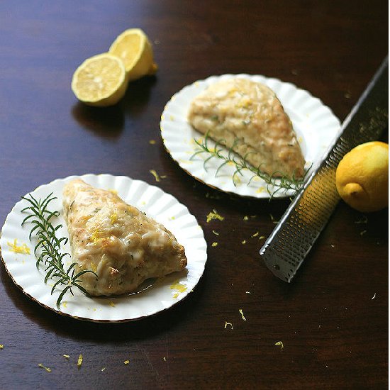 Lemon Rosemary Whole Wheat Scones