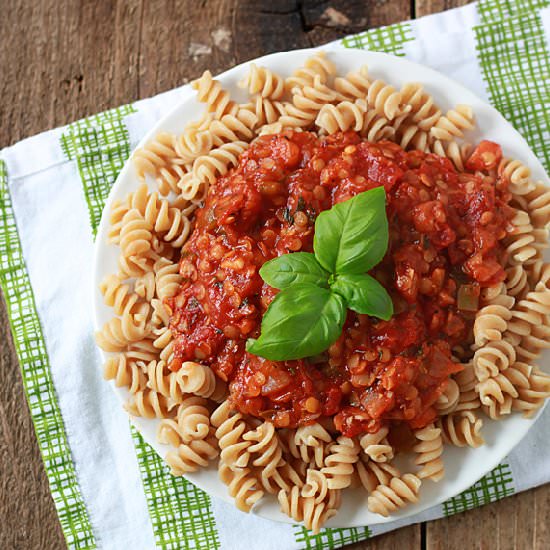 Red Lentil Marinara Sauce