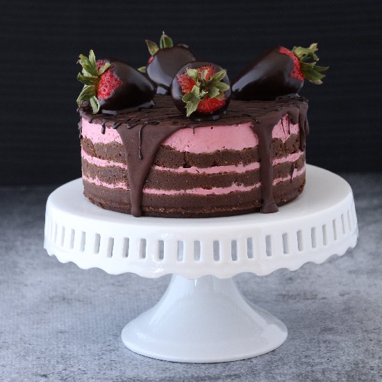 Chocolate Strawberry Layer Cake