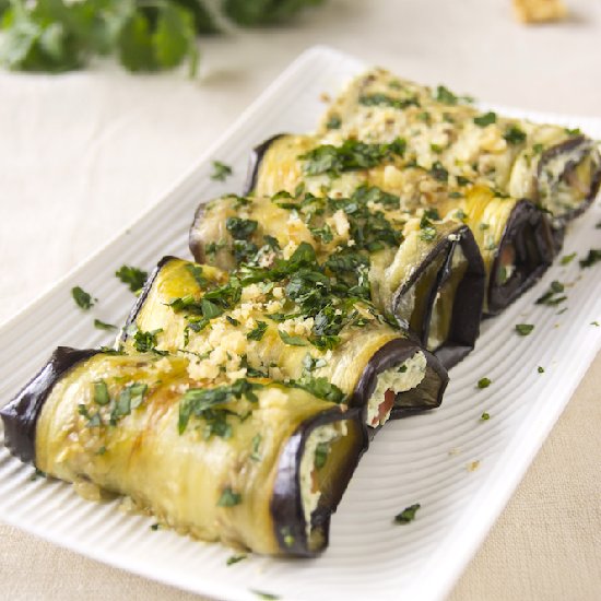 Eggplant Rolls with Cream Cheese