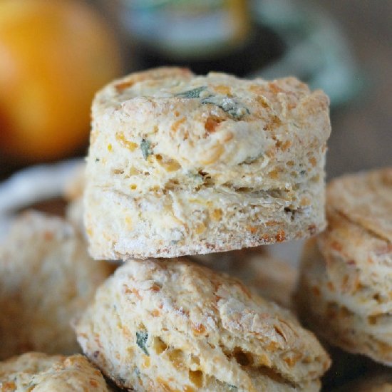 Orange Sage Beer Biscuits