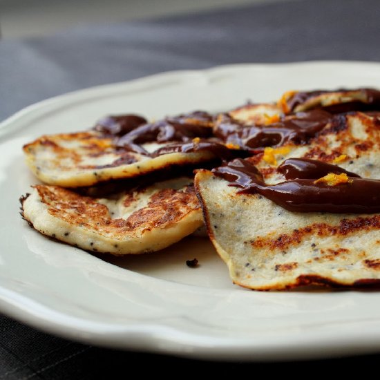 Lowcarb Orange Poppy Seed Pancakes