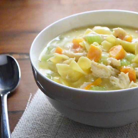 One-Pot Creamy Chicken Noodle Soup