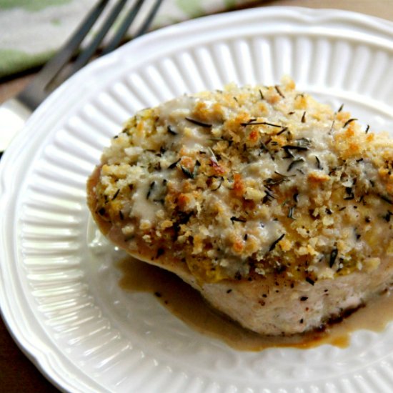 Panko Crusted Mustard Glaze Chicken