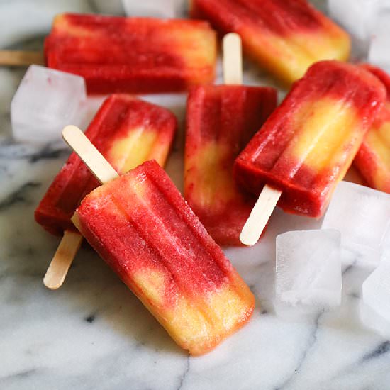 Strawberry Pineapple Popsicles